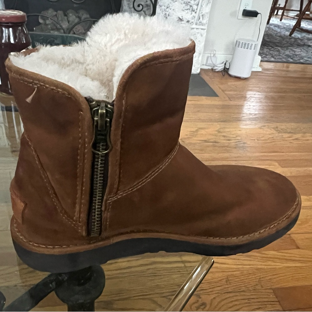 UGG Chestnut Shearling-Lined Boots